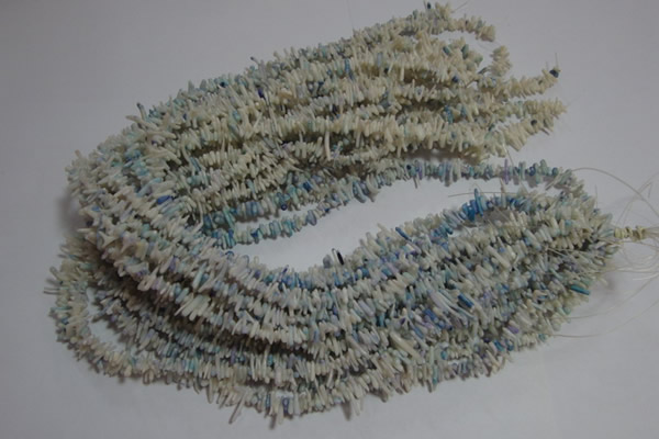 CCB89 15.5 inch 2*8mm irregular branch light blue coral beads