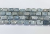 CCB896 11*15mm-12*16mm faceted cuboid aquamarine beads wholesale