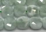 CCB905 15.5 inches 8*8mm faceted square angel skin beads