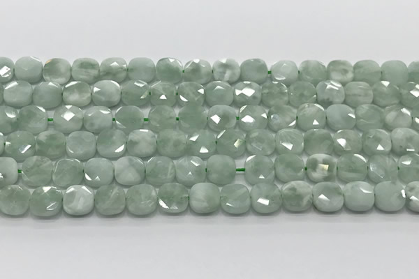 CCB905 15.5 inches 8*8mm faceted square angel skin beads