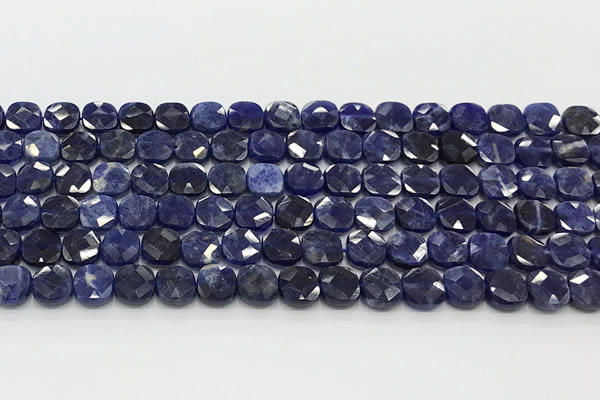 CCB912 15.5 inches 8*8mm faceted square sodalite beads