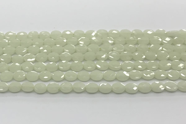 CCB919 15.5 inches 6*8mm faceted oval luminous beads