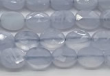 CCB921 15.5 inches 6*8mm faceted oval blue lace agate beads