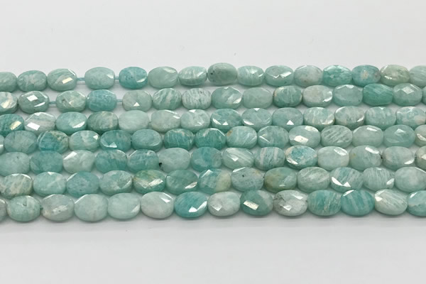 CCB925 15.5 inches 6*8mm faceted oval amazonite beads