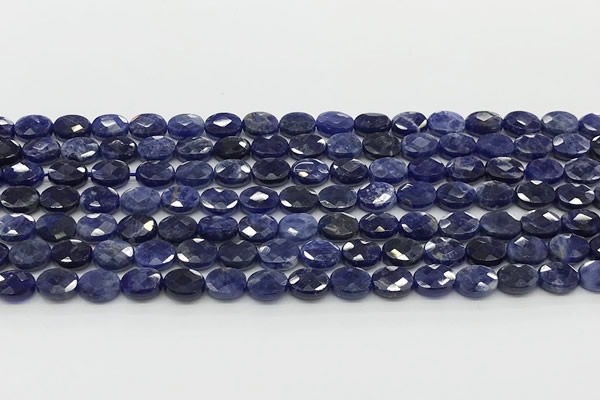 CCB928 15.5 inches 6*8mm faceted oval sodalite beads