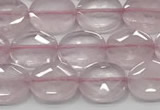 CCB930 15.5 inches 8*10mm faceted oval rose quartz beads