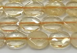 CCB931 15.5 inches 8*10mm faceted oval citrine beads