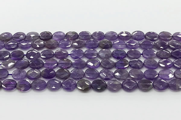 CCB935 15.5 inches 8*10mm faceted oval amethyst beads