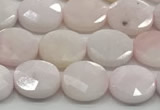 CCB937 15.5 inches 8*10mm faceted oval pink opal beads