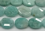 CCB938 15.5 inches 8*10mm faceted oval amazonite beads