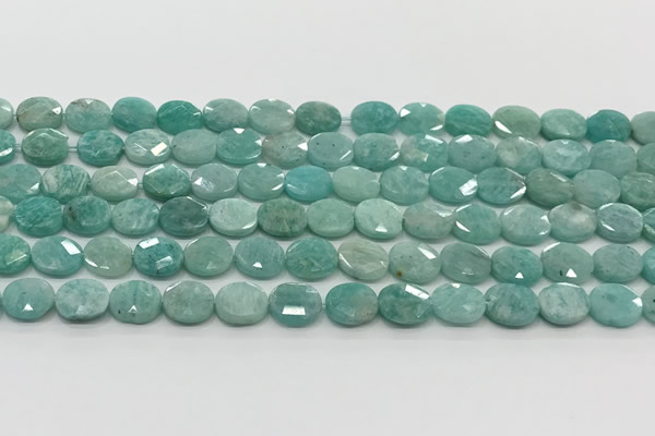 CCB938 15.5 inches 8*10mm faceted oval amazonite beads