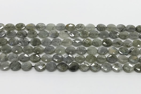 CCB940 15.5 inches 8*10mm faceted oval labradorite beads