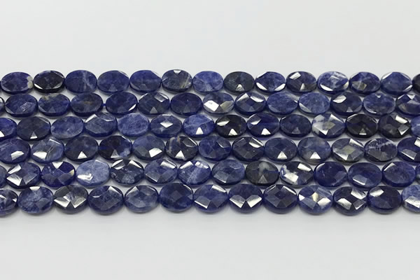 CCB942 15.5 inches 8*10mm faceted oval sodalite beads