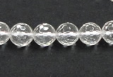 CCC209 15.5 inches 10mm faceted round grade AB natural white crystal beads