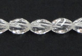 CCC219 8*12mm twisted rice grade AB natural white crystal beads