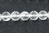 CCC253 15.5 inches 10mm faceted round grade A natural white crystal beads