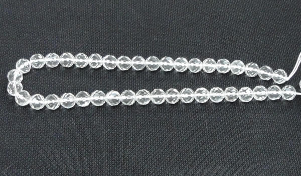 CCC253 15.5 inches 10mm faceted round grade A natural white crystal beads