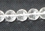 CCC255 15.5 inches 14mm faceted round grade A natural white crystal beads