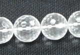 CCC257 15.5 inches 18mm faceted round grade A natural white crystal beads