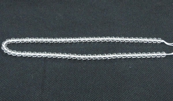 CCC258 15.5 inches 6mm round grade A natural white crystal beads