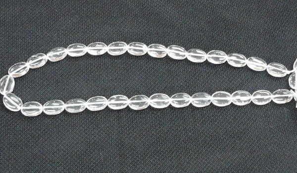 CCC270 15 inches 10*14mm oval grade A natural white crystal beads