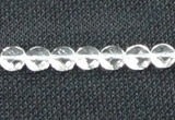 CCC271 15 inches 8mm faceted coin grade A natural white crystal beads