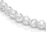 CCC39 15.5 inches 4mm round crackle white crystal beads Wholesale