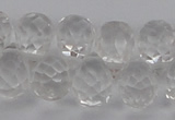 CCC500 15.5 inches 8*12mm faceted teardrop white crystal beads