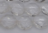 CCC505 15.5 inches 14mm faceted coin natural white crystal beads