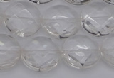 CCC506 15.5 inches 16mm faceted coin natural white crystal beads