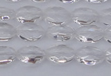 CCC512 15.5 inches 8*12mm faceted oval natural white crystal beads