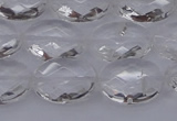 CCC515 15.5 inches 13*18mm faceted oval natural white crystal beads