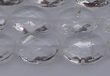 CCC516 15.5 inches 15*20mm faceted oval natural white crystal beads