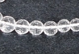 CCC616 15.5 inches 6mm - 12mm faceted round natural white crystal beads