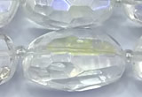 CCC636 15 inches 12*16mm - 15*25mm faceted nuggets AB-color white crystal beads