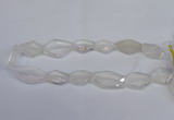 CCC755 15.5 inches 18*25mm - 25*35mm freeform white crystal beads