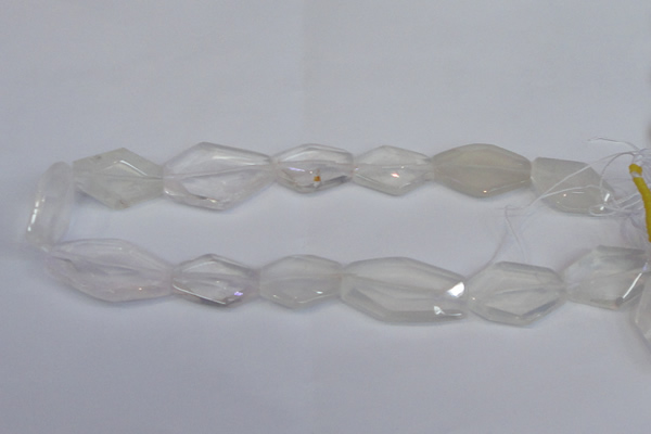 CCC755 15.5 inches 18*25mm - 25*35mm freeform white crystal beads