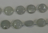 CCE10 15.5 inches 10mm flat round natural celestite gemstone beads