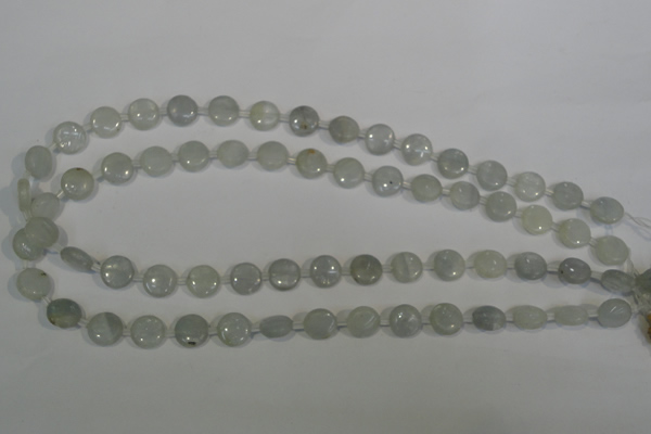 CCE10 15.5 inches 10mm flat round natural celestite gemstone beads