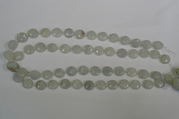 CCE11 15.5 inches 12mm flat round natural celestite gemstone beads