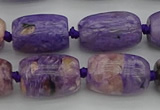 CCG113 15.5 inches 13*18mm drum charoite gemstone beads