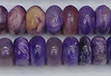 CCG118 15.5 inches 6*11mm rondelle charoite gemstone beads