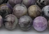 CCG133 15.5 inches 8mm round natural charoite gemstone beads