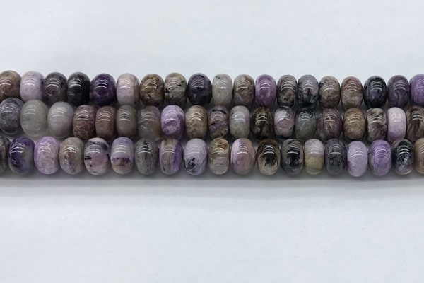 CCG137 15.5 inches 6*10mm rondelle natural charoite gemstone beads