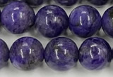 CCG311 15.5 inches 8mm round dyed charoite beads wholesale