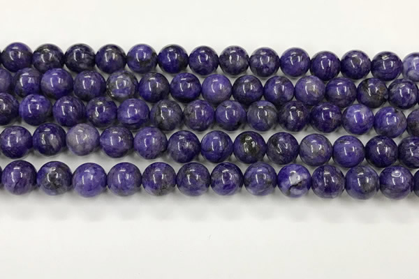 CCG311 15.5 inches 8mm round dyed charoite beads wholesale