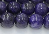 CCG316 15.5 inches 8mm round dyed charoite gemstone beads