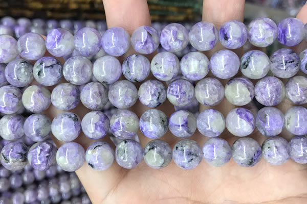 CCG321 15.5 inches 10mm round natural charoite beads wholesale