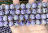 CCG322 15.5 inches 12mm round natural charoite beads wholesale