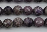 CCG53 15.5 inches 10mm faceted round natural charoite beads